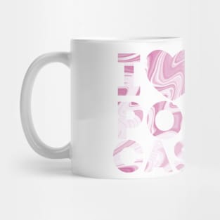 I Heart Podcasts Pink Paint Swirl Mug